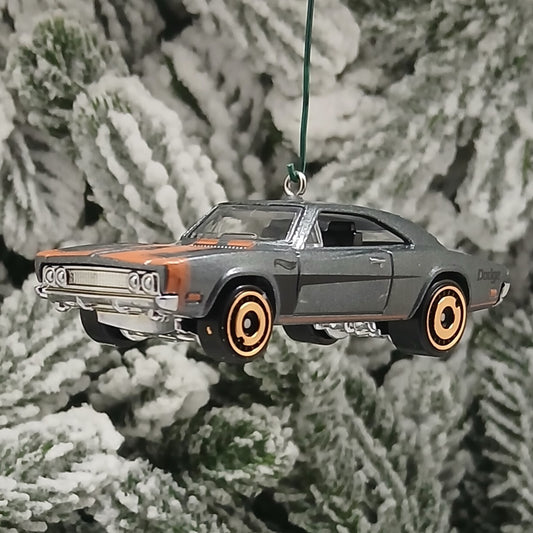DODGE 1969 CHARGER 500 Ornament Christmas Tree Decoration Gift Gray Grey