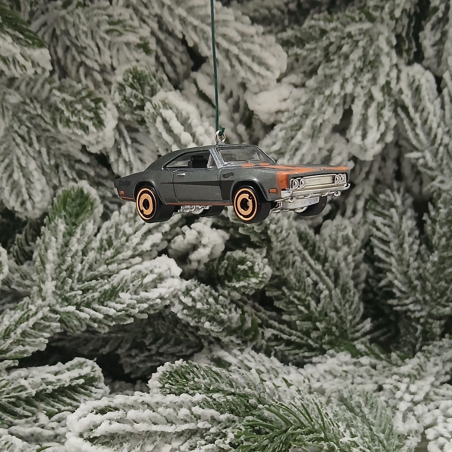 DODGE 1969 CHARGER 500 Ornament Christmas Tree Decoration Gift Gray Grey