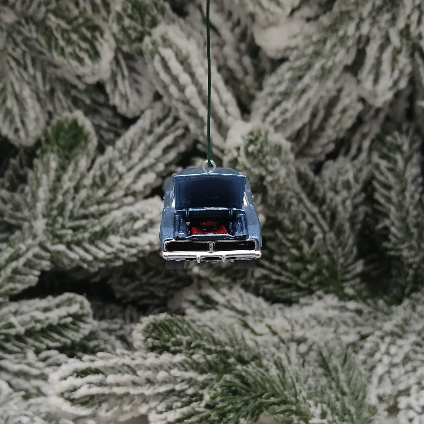 DODGE 1969 CHARGER R/T Ornament Christmas Gift Xmas Tree Decoration Light Blue Mopar Muscle Car