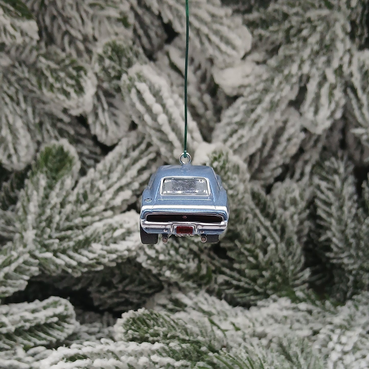 DODGE 1969 CHARGER R/T Ornament Christmas Gift Xmas Tree Decoration Light Blue Mopar Muscle Car