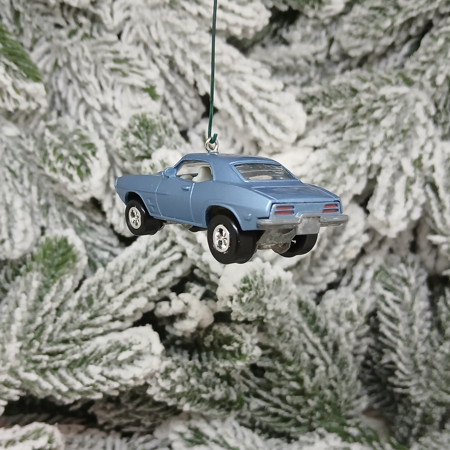 Pontiac 1969 Firebird Ornament Christmas Gift Xmas Tree Decoration Light Blue