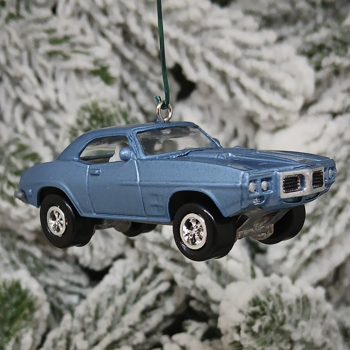 Pontiac 1969 Firebird Ornament Christmas Gift Xmas Tree Decoration Light Blue