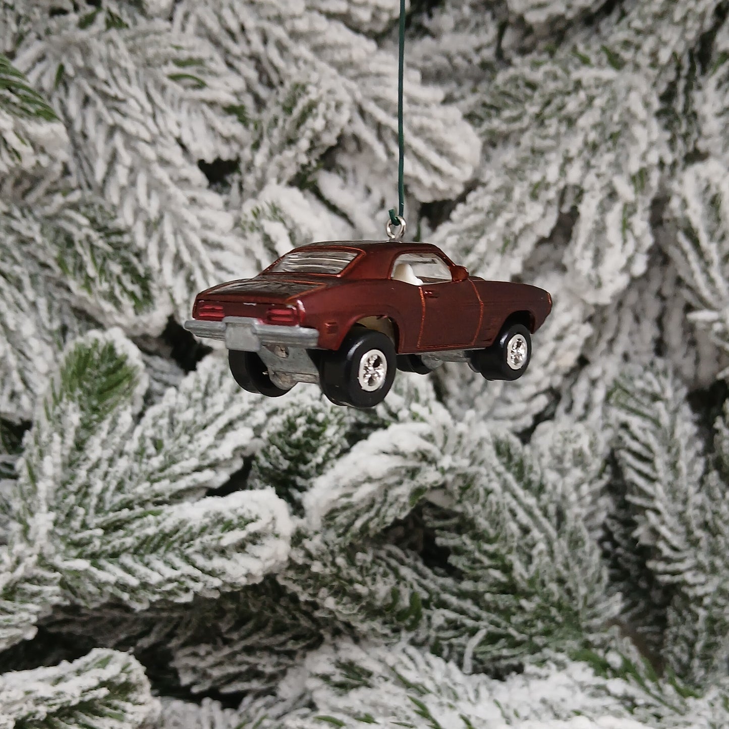 Pontiac 1969 Firebird Ornament Christmas Gift Xmas Tree Decoration Dark Maroon