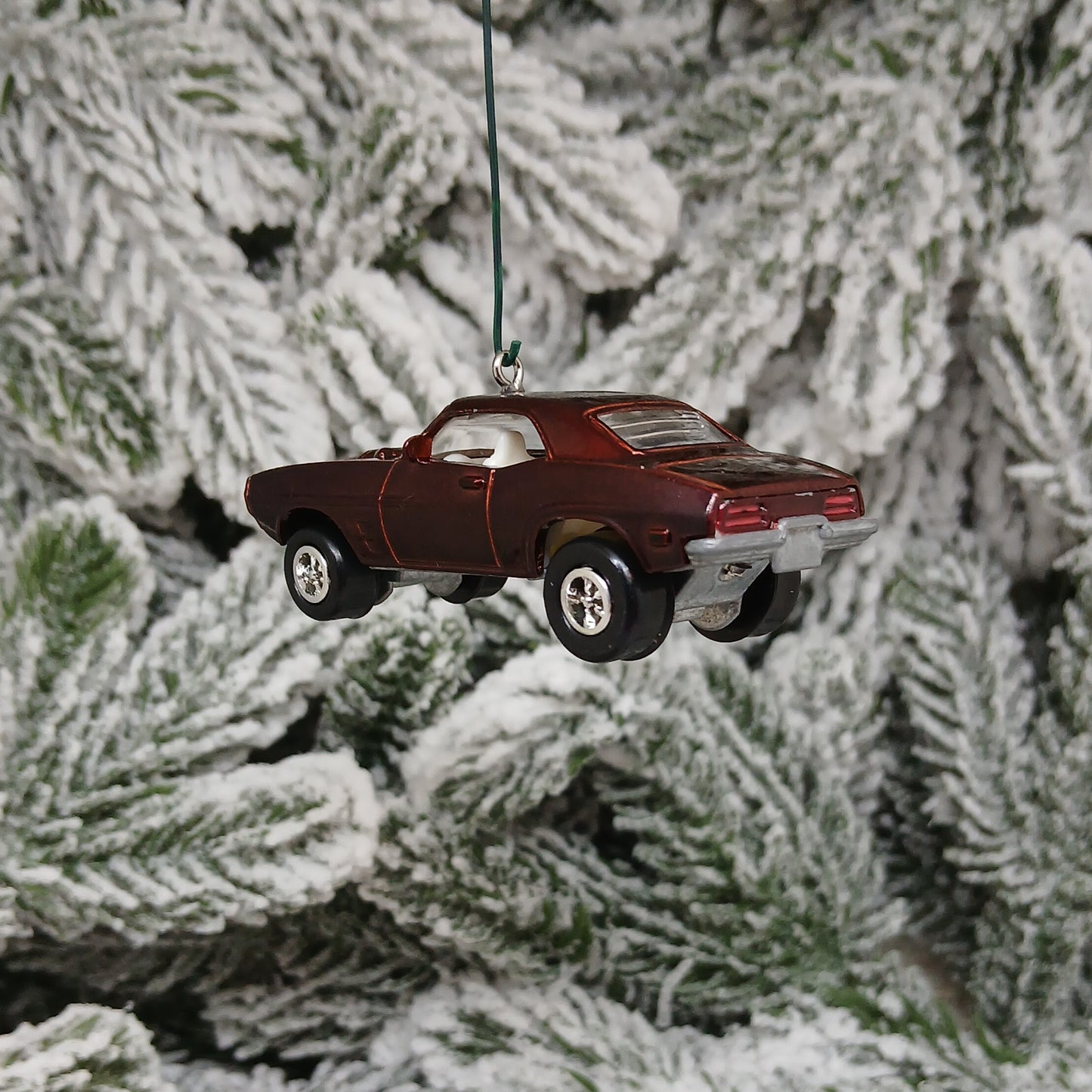 Pontiac 1969 Firebird Ornament Christmas Gift Xmas Tree Decoration Dark Maroon