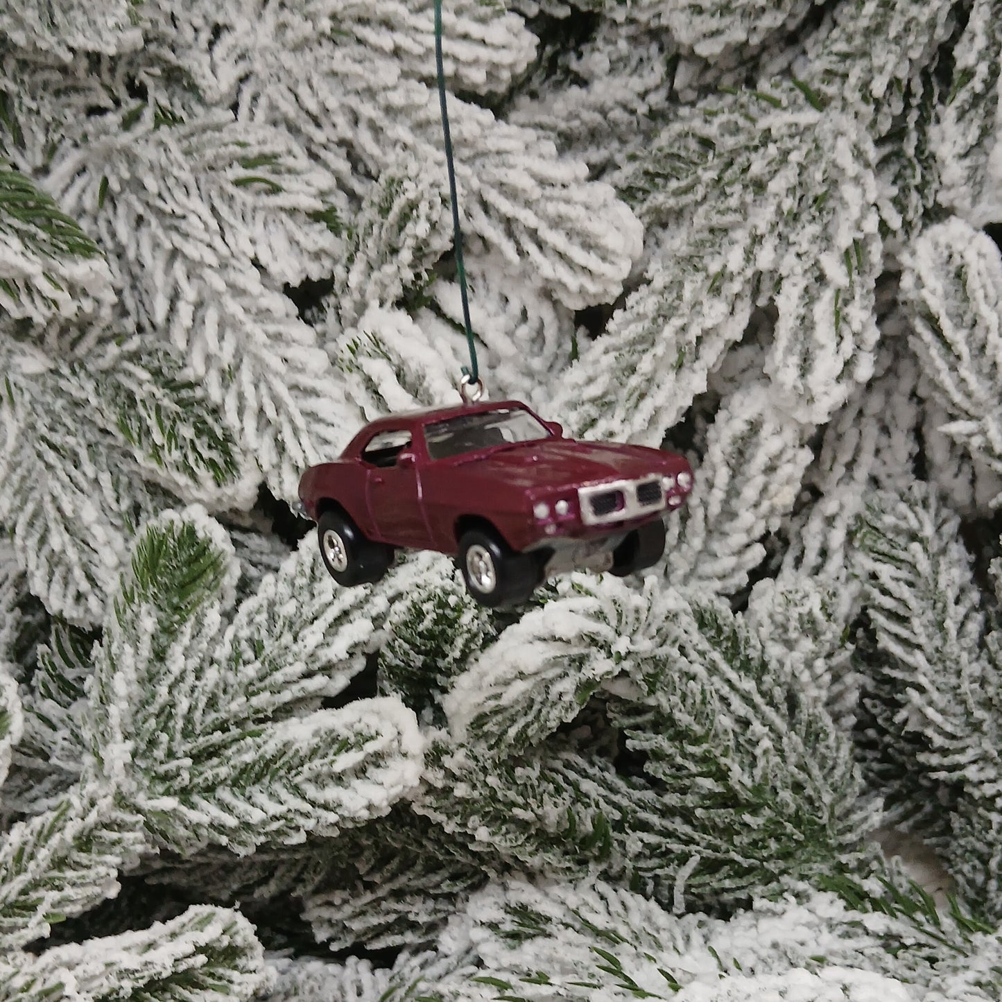 Pontiac 1969 Firebird Ornament Christmas Gift Xmas Tree Decoration Maroon