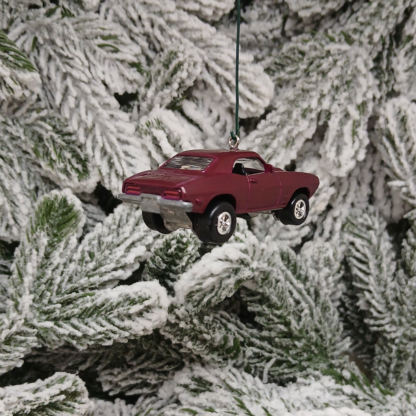 Pontiac 1969 Firebird Ornament Christmas Gift Xmas Tree Decoration Maroon