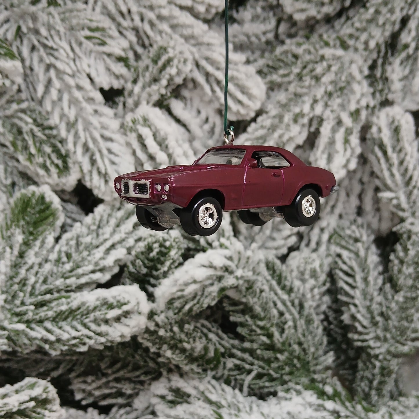Pontiac 1969 Firebird Ornament Christmas Gift Xmas Tree Decoration Maroon