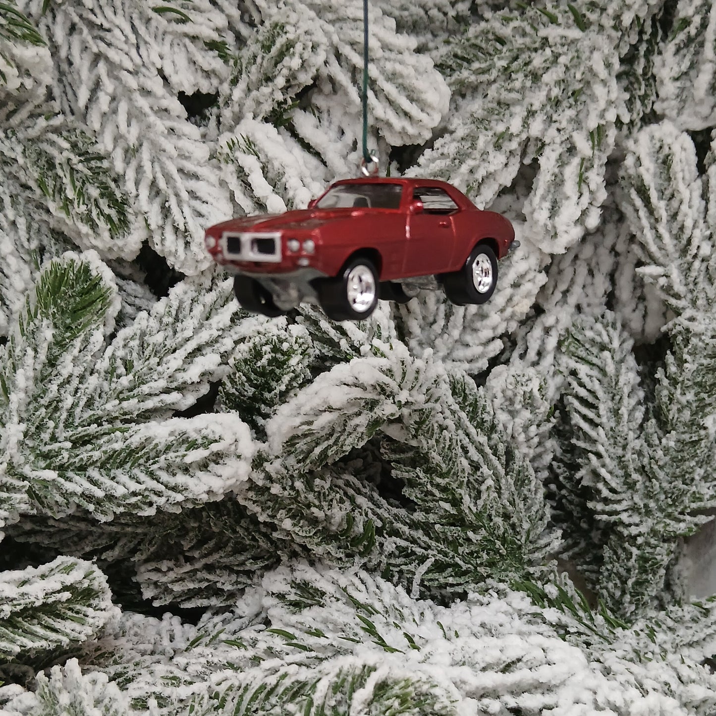 Pontiac 1969 Firebird Ornament Christmas Gift Xmas Tree Decoration Dark Red