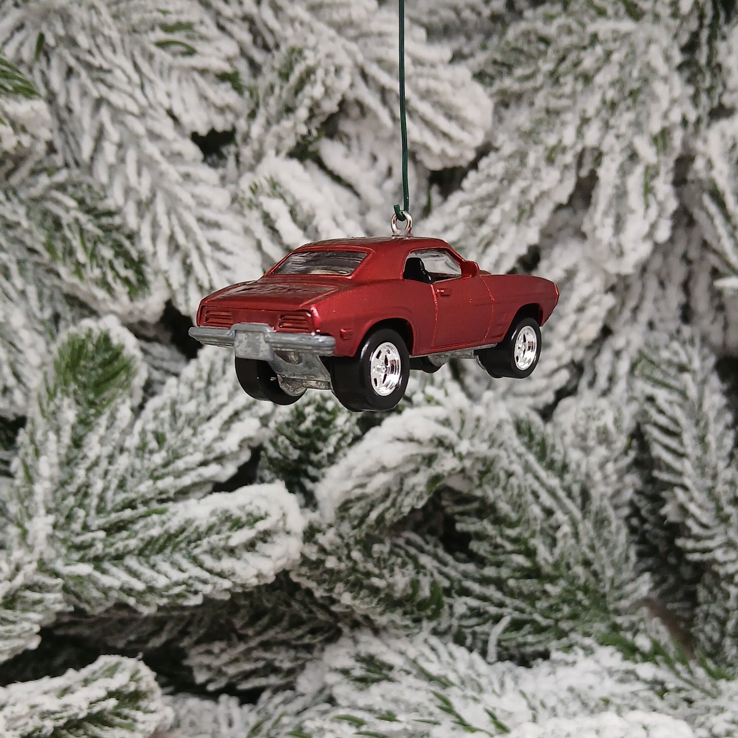 Pontiac 1969 Firebird Ornament Christmas Gift Xmas Tree Decoration Dark Red