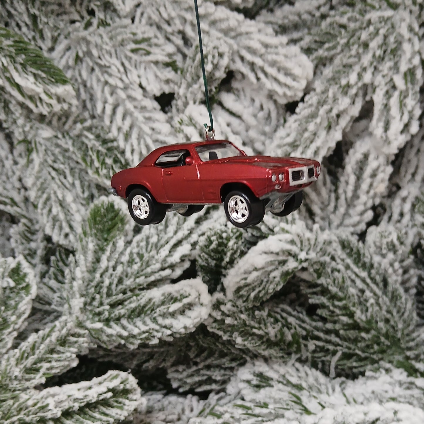 Pontiac 1969 Firebird Ornament Christmas Gift Xmas Tree Decoration Dark Red
