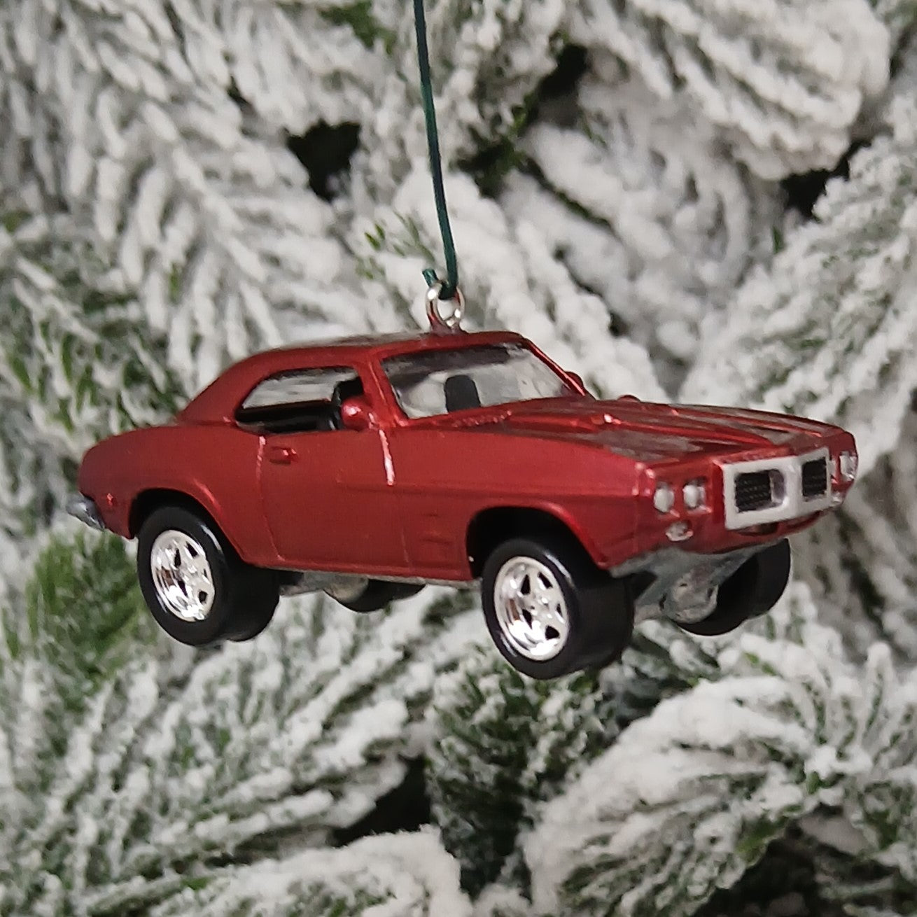Pontiac 1969 Firebird Ornament Christmas Gift Xmas Tree Decoration Dark Red