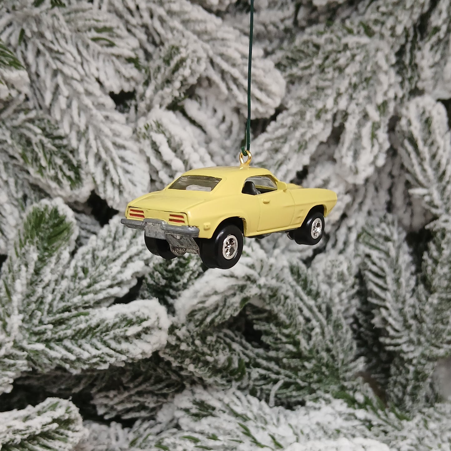 Pontiac 1969 Firebird Ornament Christmas Gift Xmas Tree Decoration Yellow