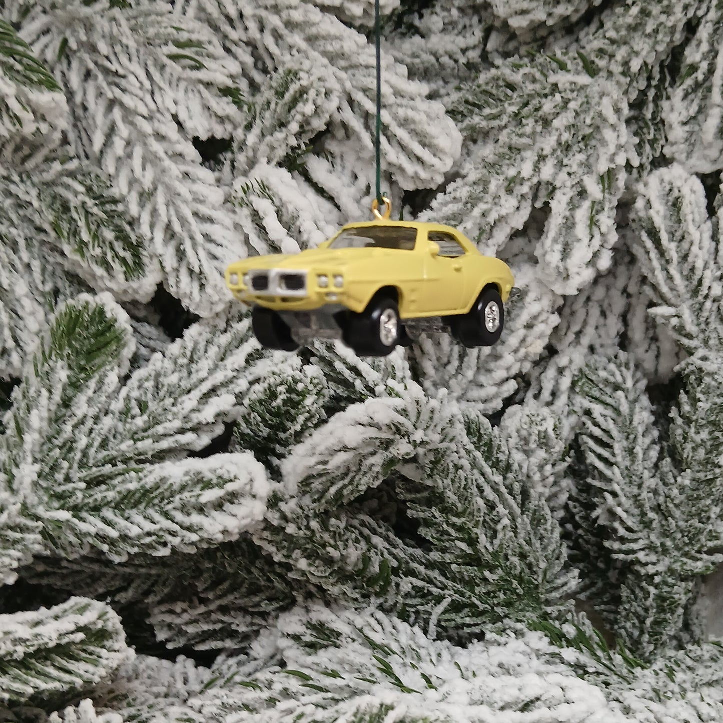 Pontiac 1969 Firebird Ornament Christmas Gift Xmas Tree Decoration Yellow