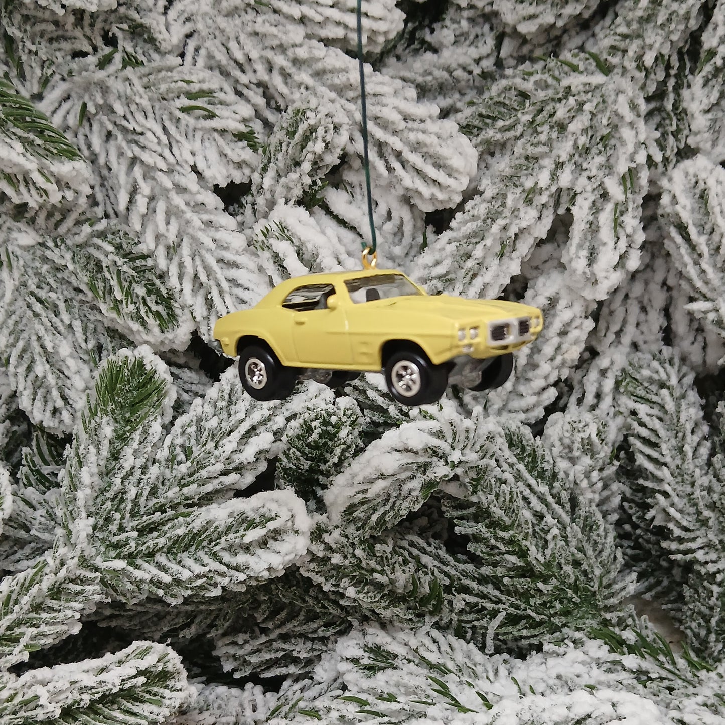 Pontiac 1969 Firebird Ornament Christmas Gift Xmas Tree Decoration Yellow