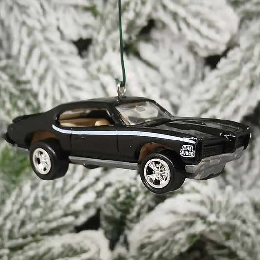 PONTIAC GTO JUDGE 1969 Ornament Christmas Tree Decoration Xmas Gift Black