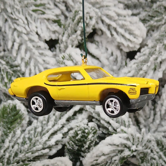 PONTIAC GTO JUDGE 1969 Ornament Christmas Tree Decoration Unique Gift Yellow