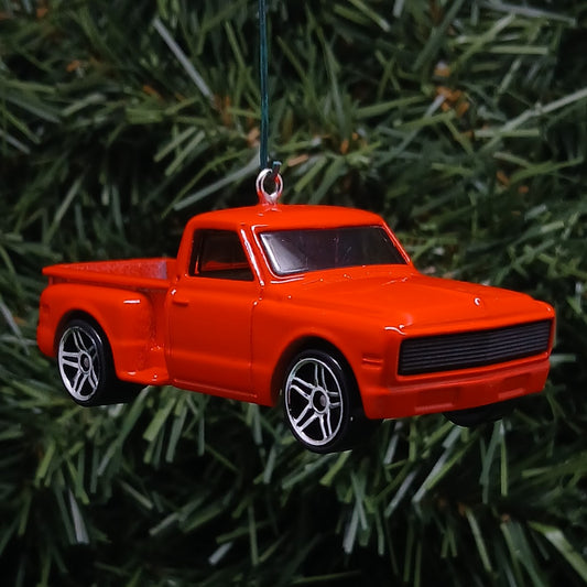 Chevy 1969 Custom Truck Ornament Christmas Gift Chevrolet Pickup Xmas Tree Decoration Red
