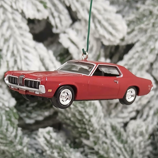 Mercury Cougar Christmas Ornament 1970 Unique Gift Idea Xmas Tree decoration Red