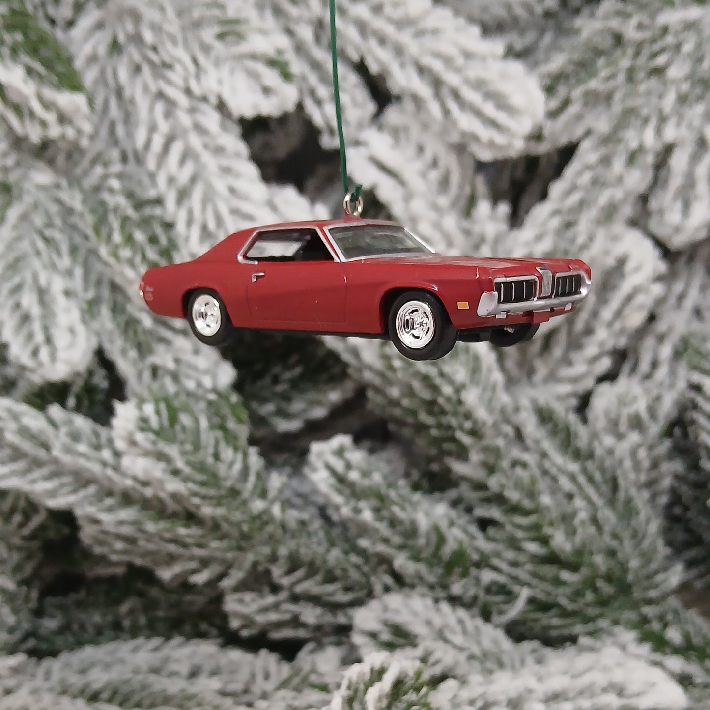 Mercury Cougar Christmas Ornament 1970 Unique Gift Idea Xmas Tree decoration Red