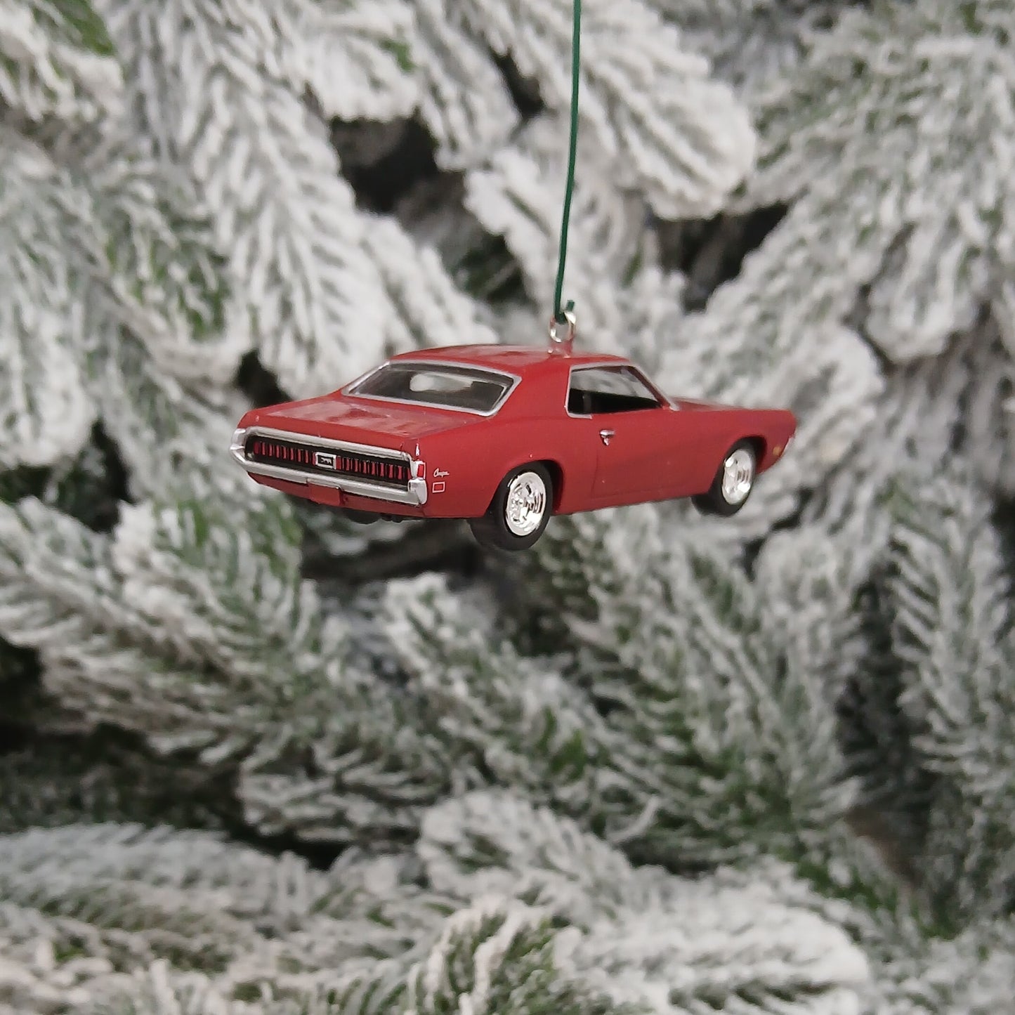 Mercury Cougar Christmas Ornament 1970 Unique Gift Idea Xmas Tree decoration Red