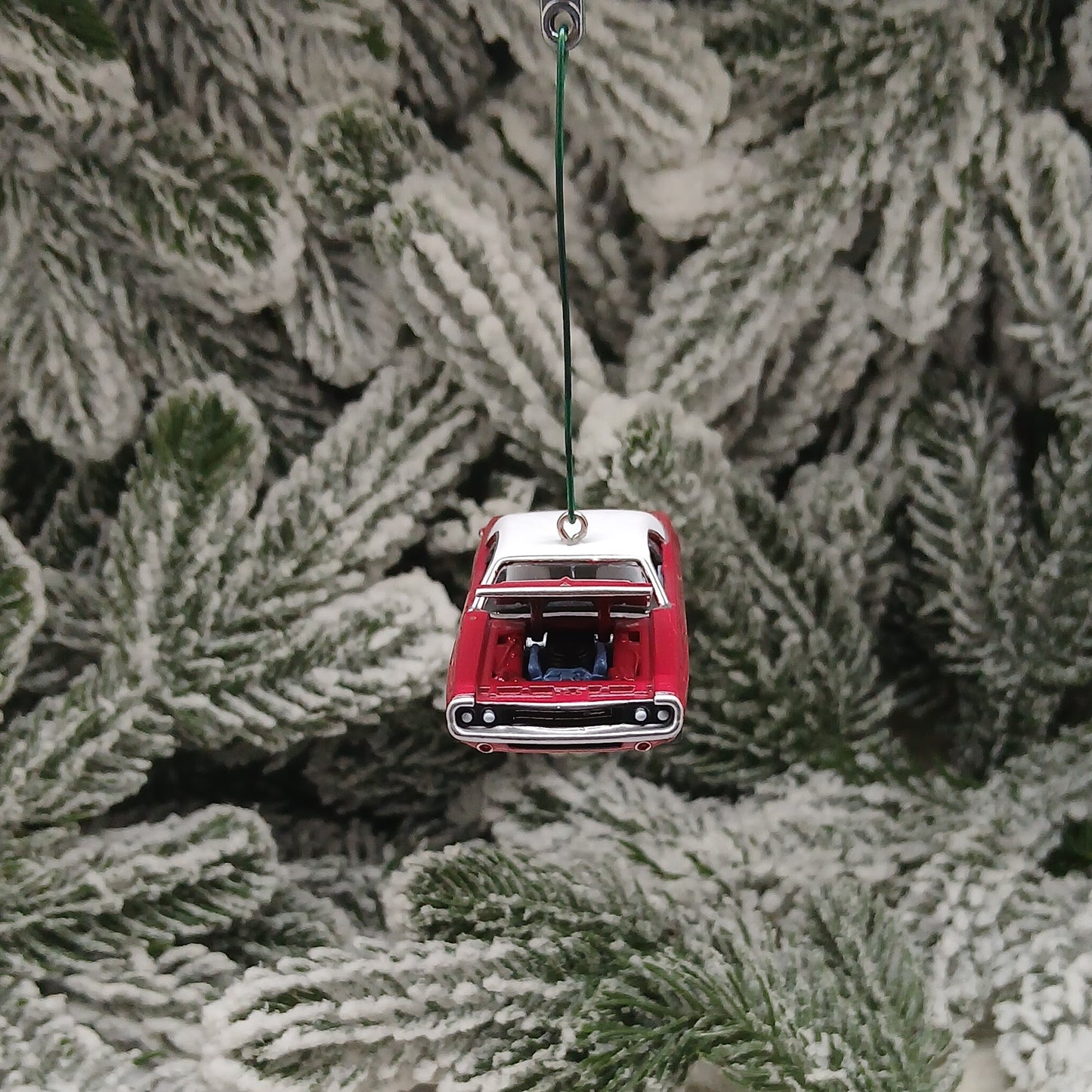 Dodge 1970 Challenger Ornament Christmas Gift Xmas Tree Decoration Mopar Red Hood Opens