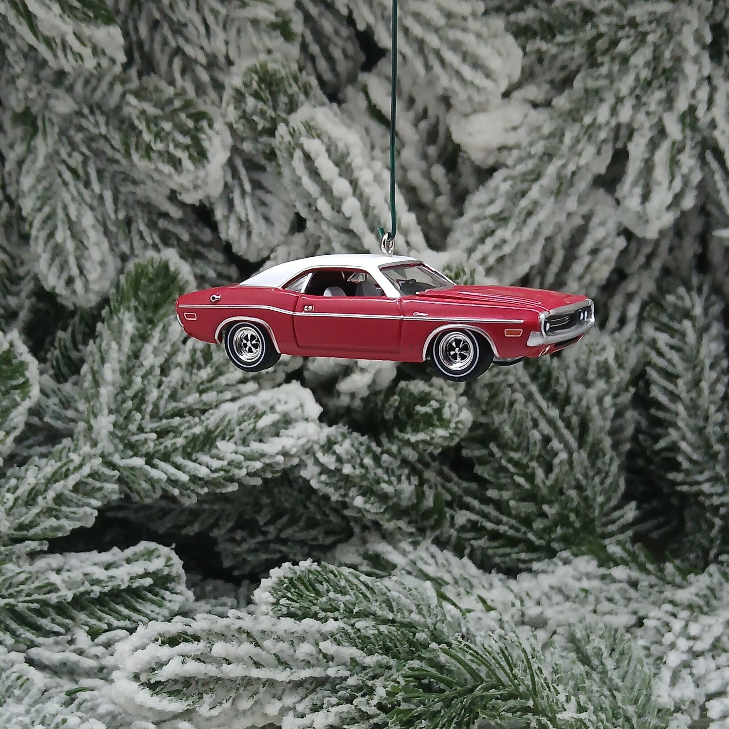 Dodge 1970 Challenger Ornament Christmas Gift Xmas Tree Decoration Mopar Red Hood Opens