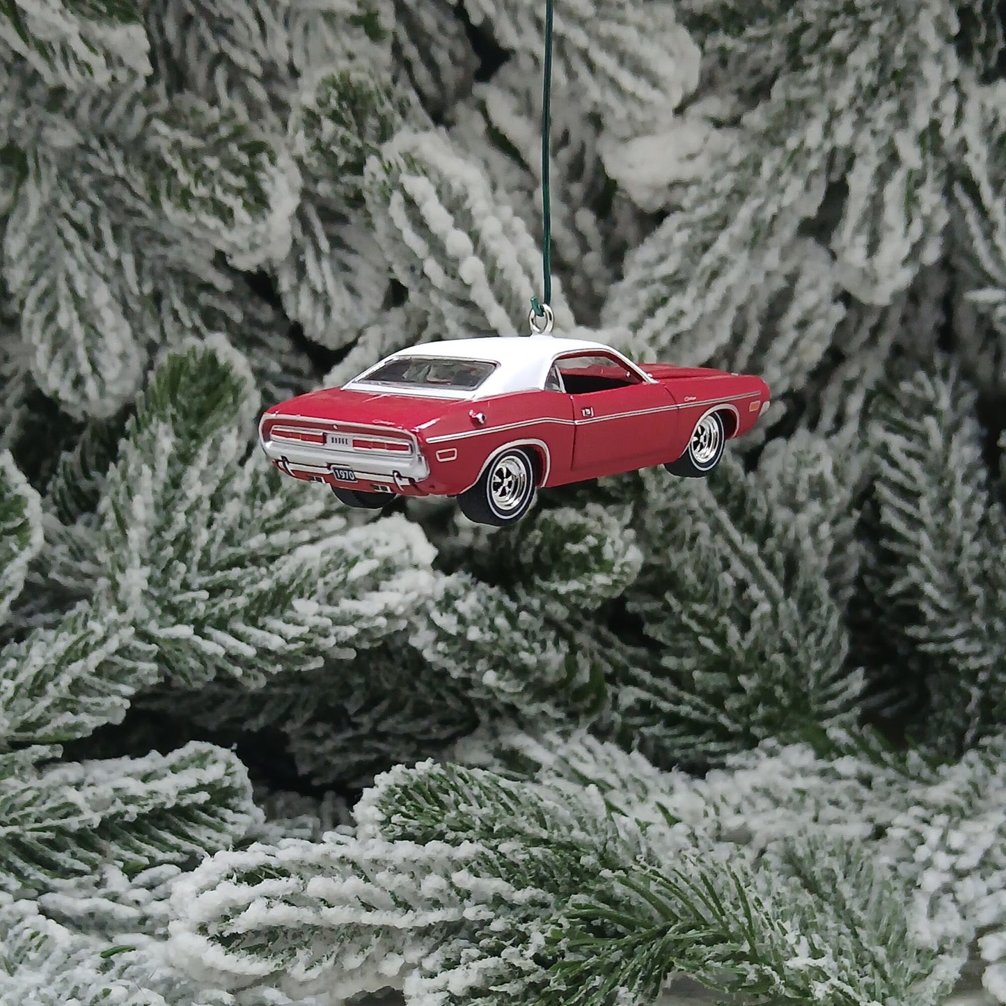 Dodge 1970 Challenger Ornament Christmas Gift Xmas Tree Decoration Mopar Red Hood Opens