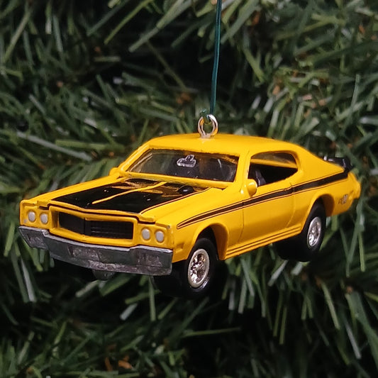 Buick GSX Ornament 1970 Muscle Car Christmas Decoration Classic Car Gift Idea Yellow/Black