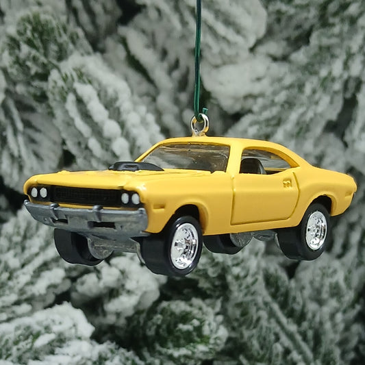 Dodge 1970 Challenger Ornament Christmas Gift Idea Xmas Tree Decoration Mopar Yellow