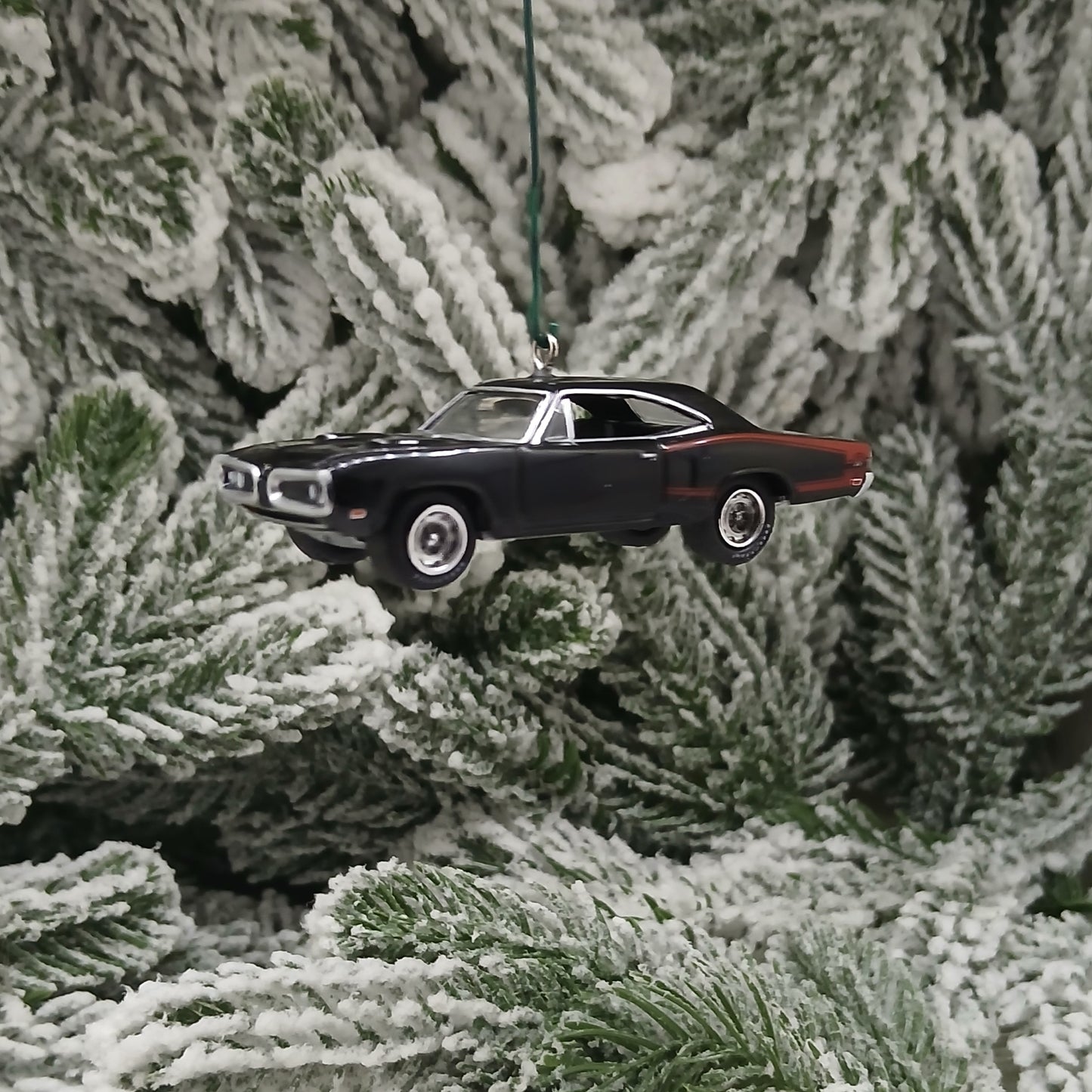 Dodge 1970 Super Bee Ornament Christmas Gift Mopar Coronet Black Hood Opens