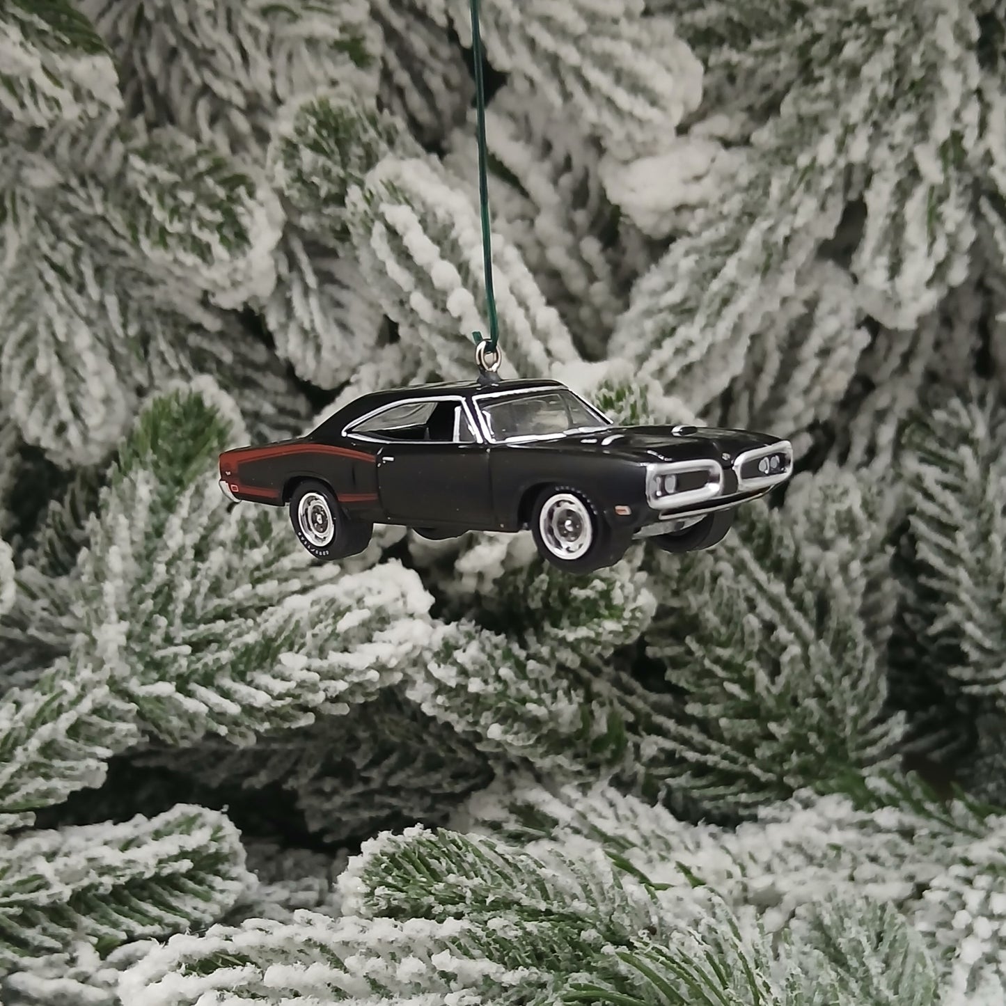 Dodge 1970 Super Bee Ornament Christmas Gift Mopar Coronet Black Hood Opens