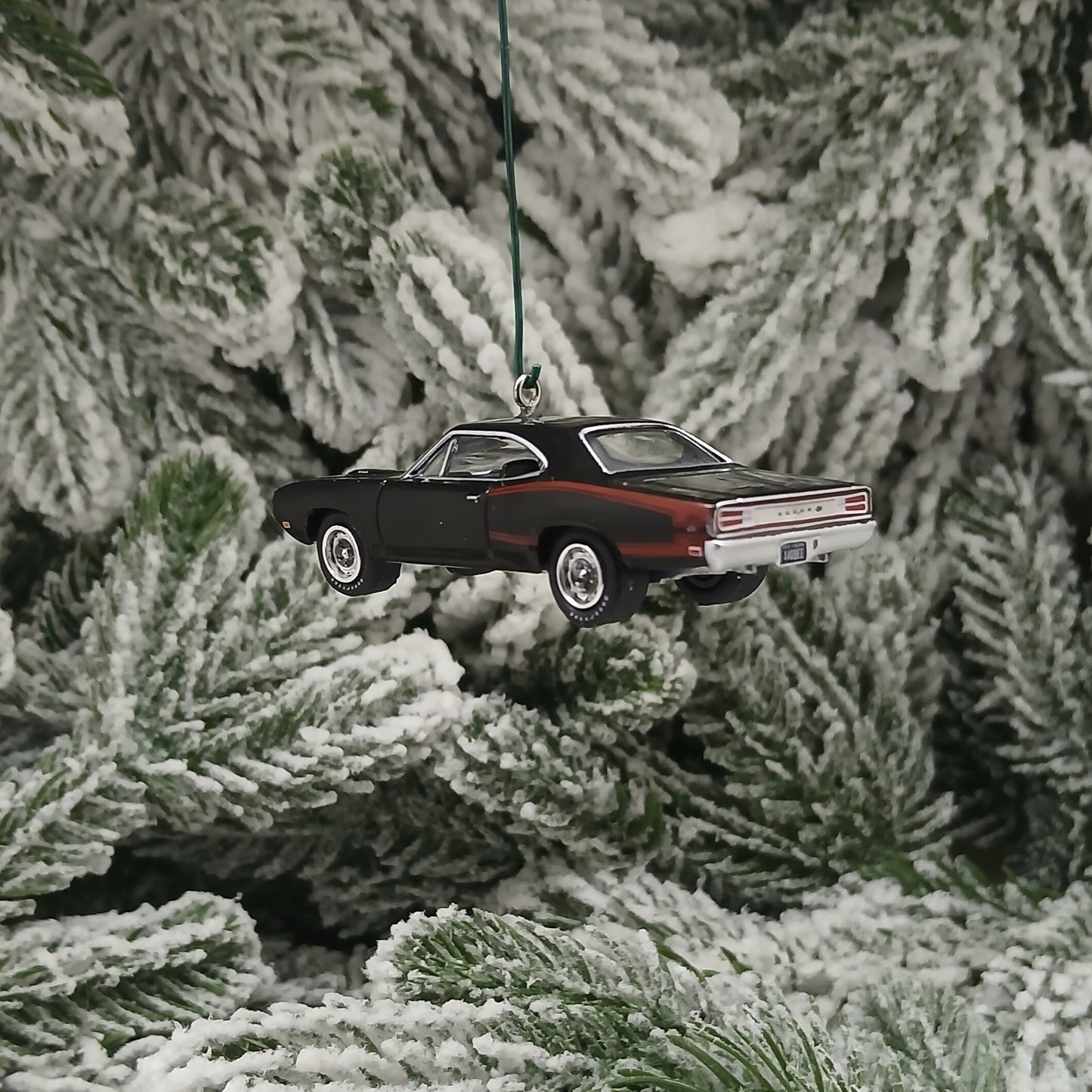 Dodge 1970 Super Bee Ornament Christmas Gift Mopar Coronet Black Hood Opens