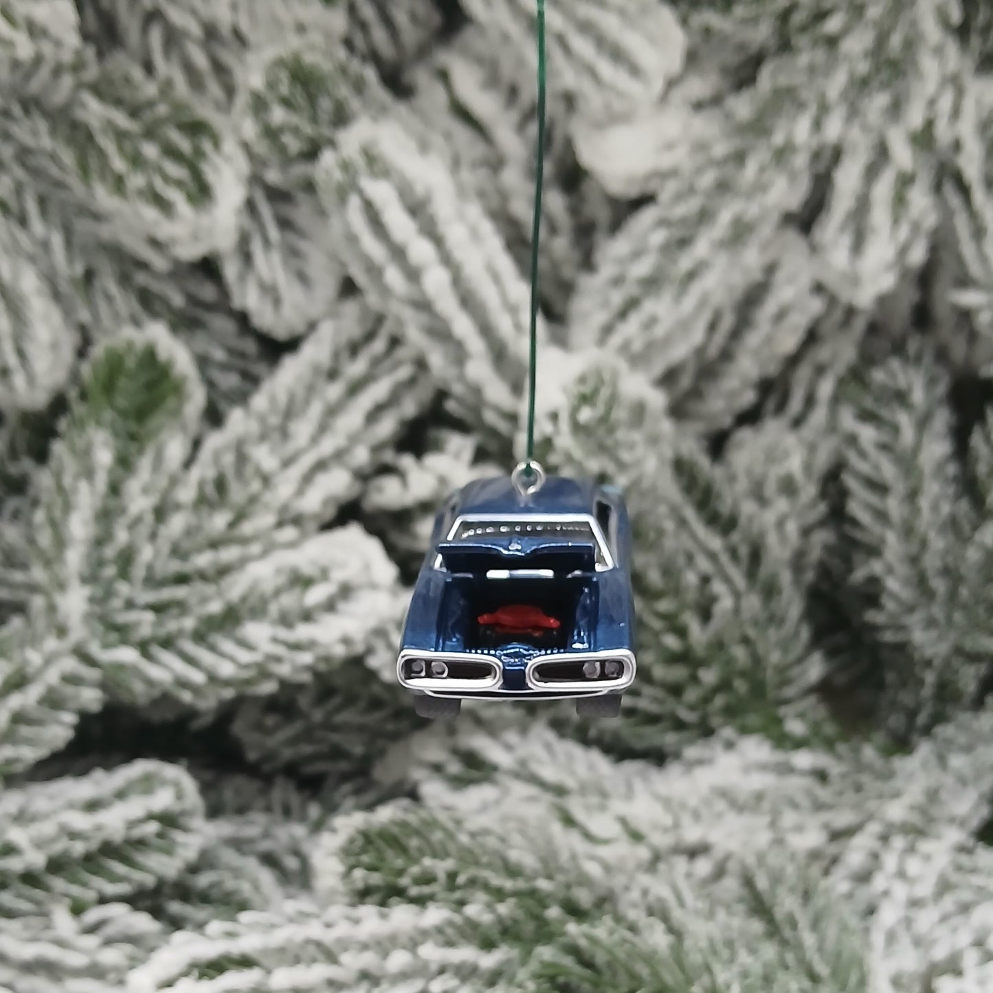 Dodge 1970 Super Bee Ornament Christmas Gift Mopar Coronet Blue Hood Opens