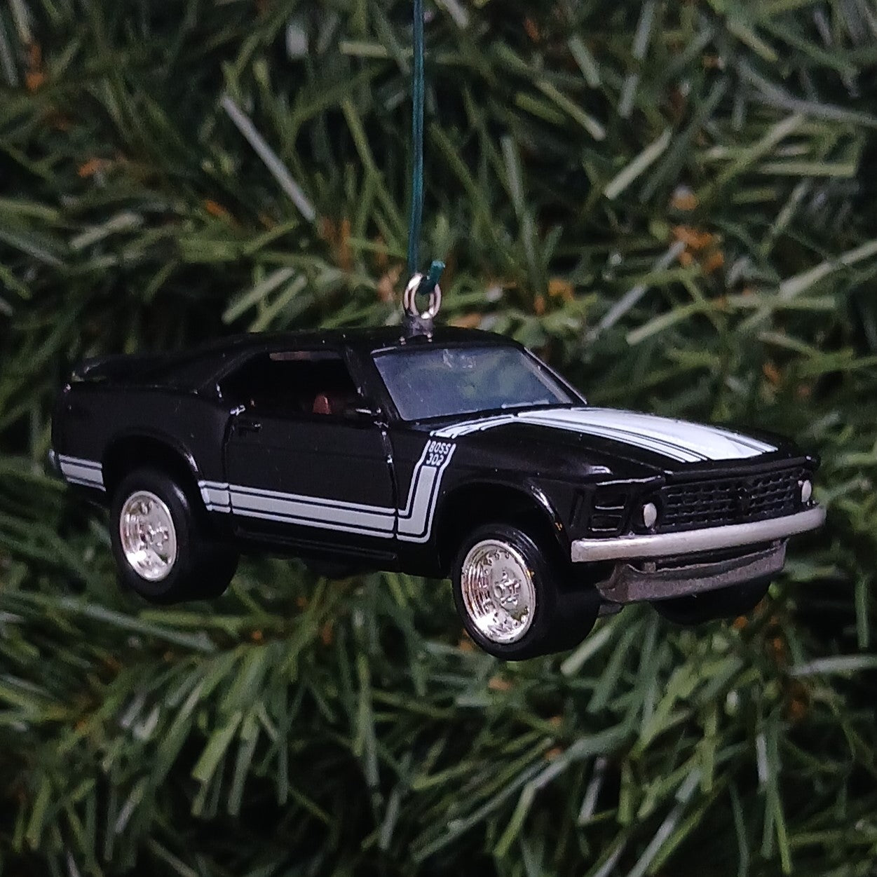 Ford 1970 Mustang Ornament Christmas Gift Boss 302 Xmas Tree Decoration Black