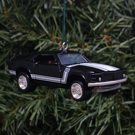 Ford 1970 Mustang Ornament Christmas Gift Boss 302 Xmas Tree Decoration Black