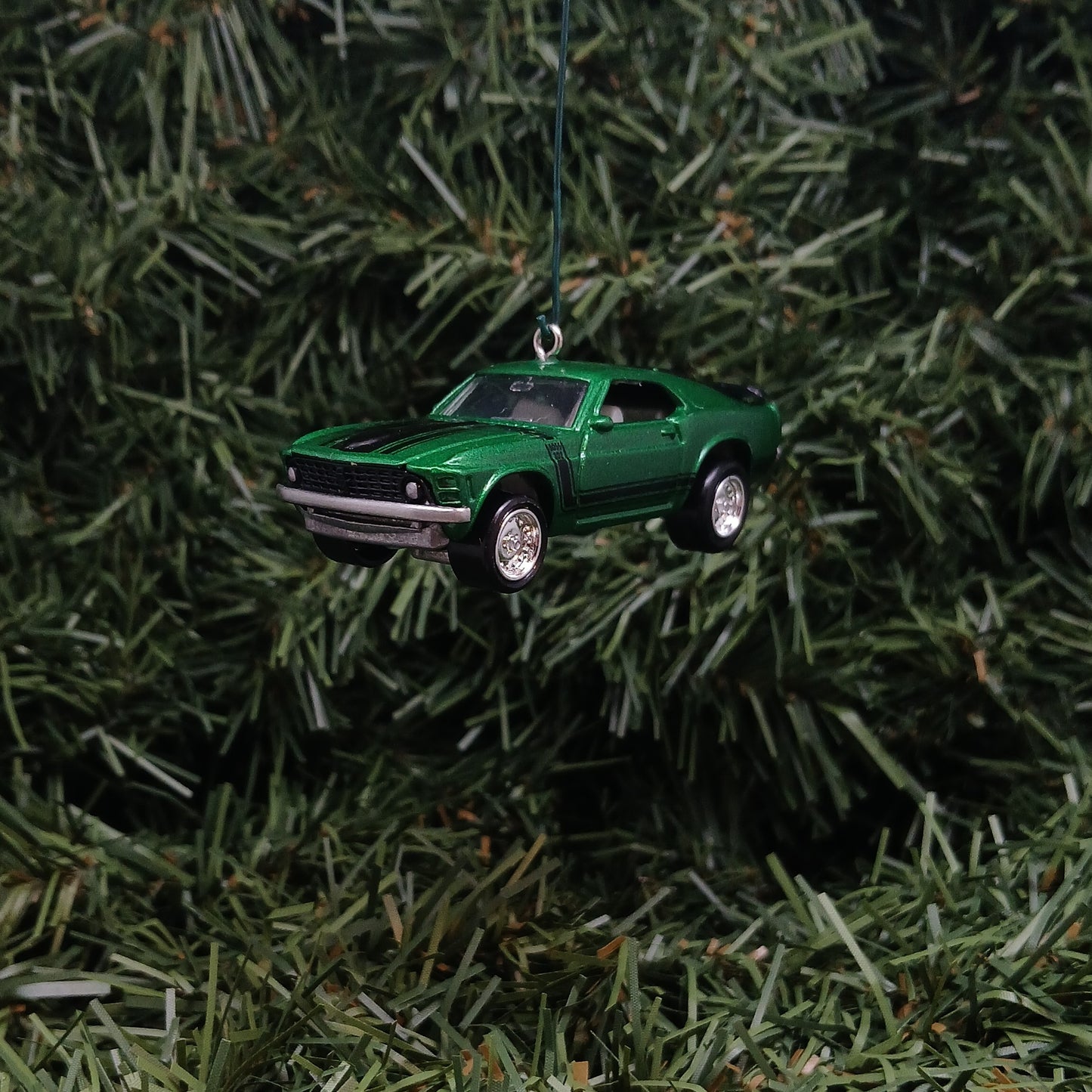 Ford 1970 Mustang Ornament Christmas Gift Boss 302 Xmas Tree Decoration Green