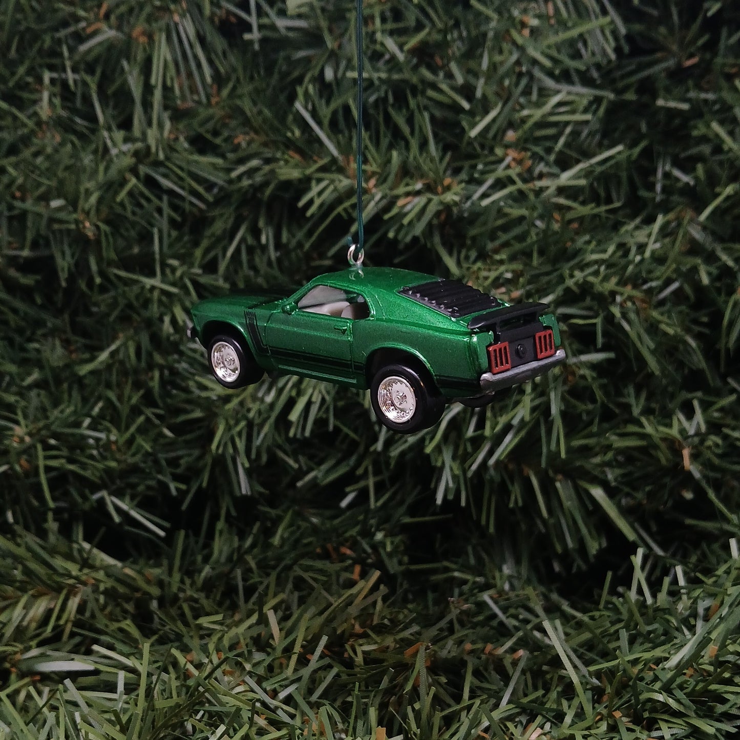 Ford 1970 Mustang Ornament Christmas Gift Boss 302 Xmas Tree Decoration Green