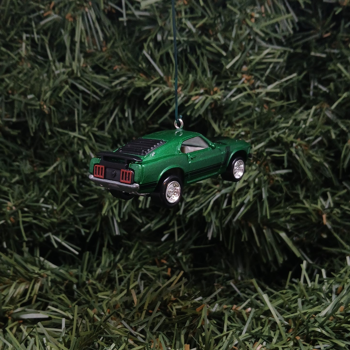 Ford 1970 Mustang Ornament Christmas Gift Boss 302 Xmas Tree Decoration Green