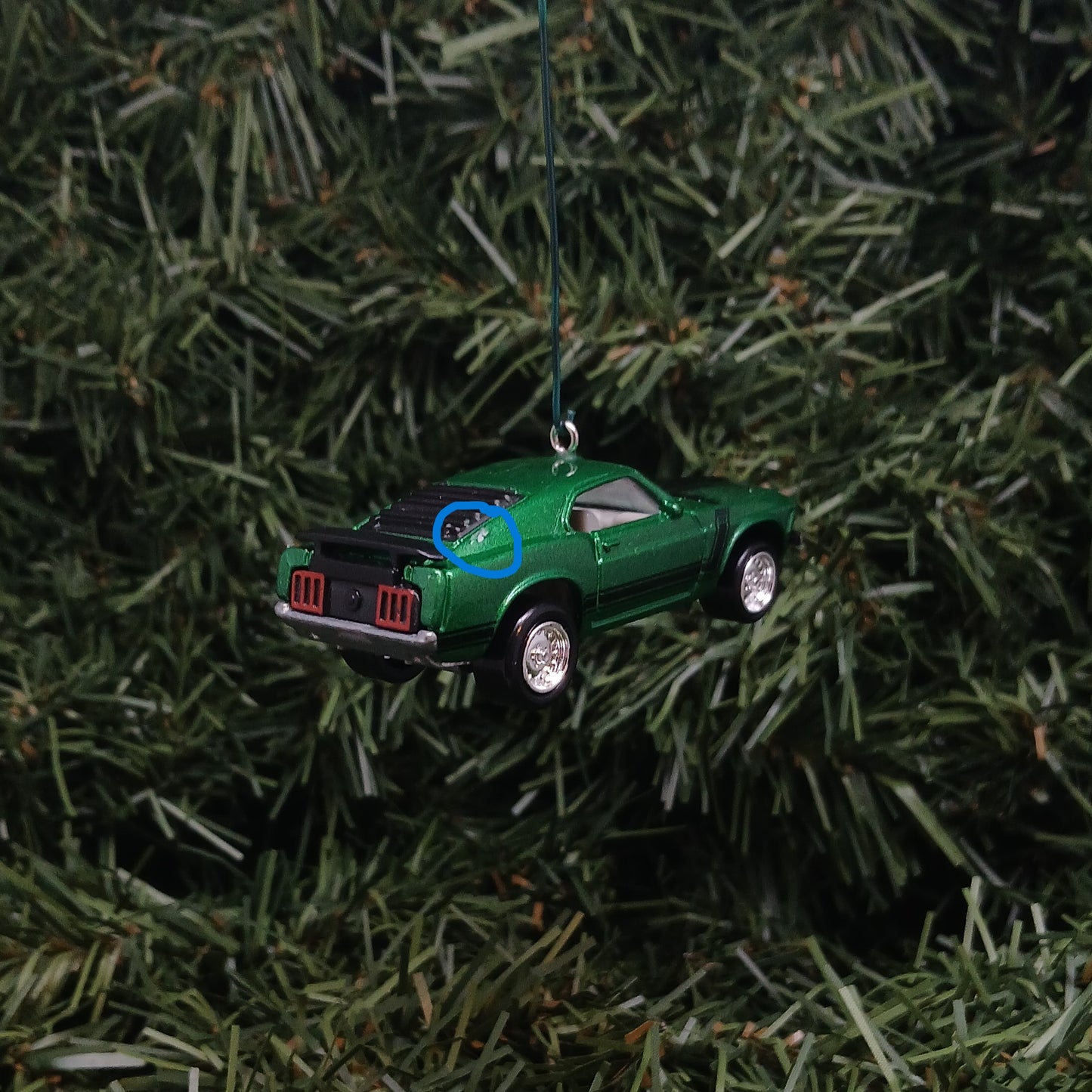 Ford 1970 Mustang Ornament Christmas Gift Boss 302 Xmas Tree Decoration Green