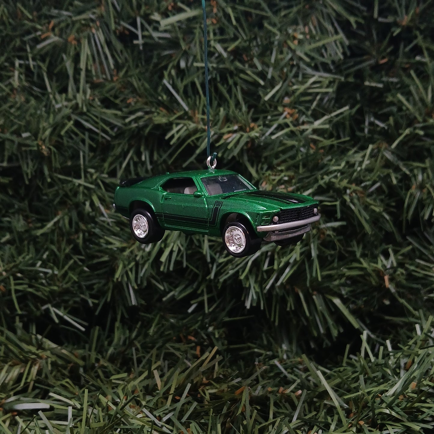 Ford 1970 Mustang Ornament Christmas Gift Boss 302 Xmas Tree Decoration Green