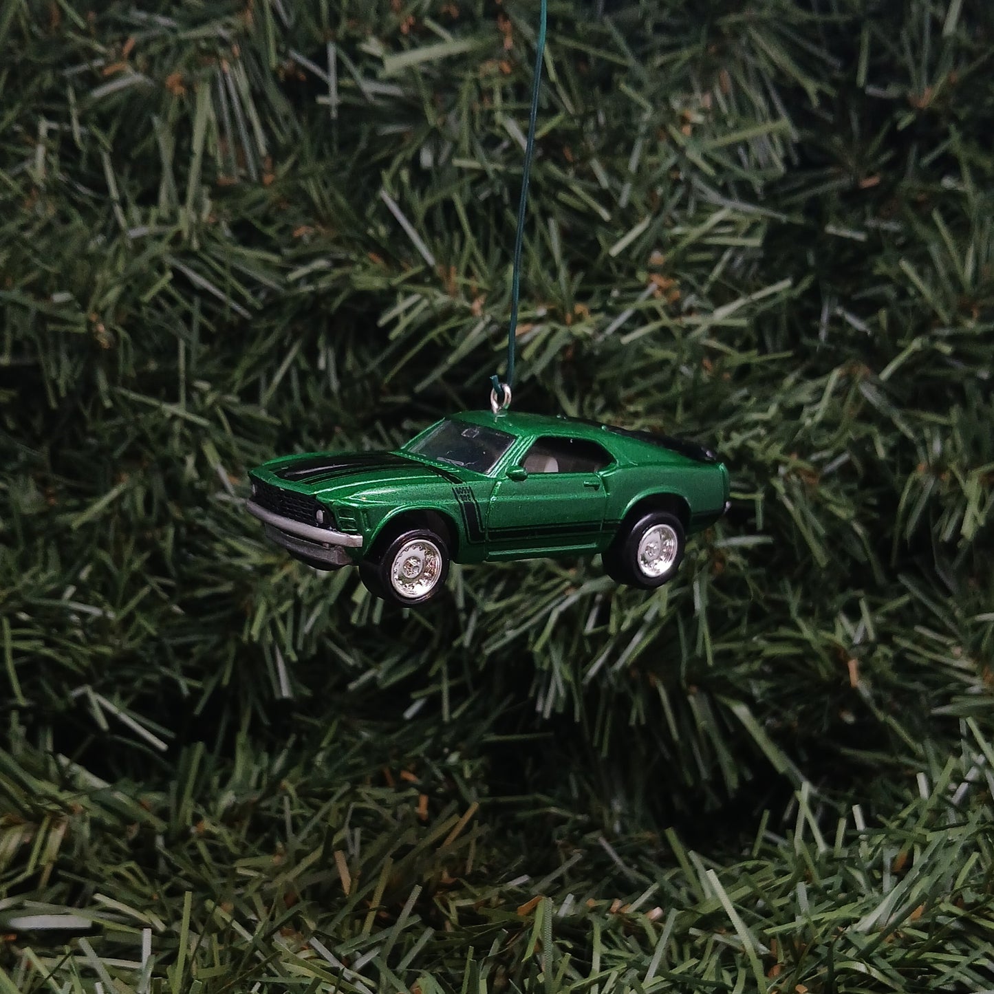 Ford 1970 Mustang Ornament Christmas Gift Boss 302 Xmas Tree Decoration Green