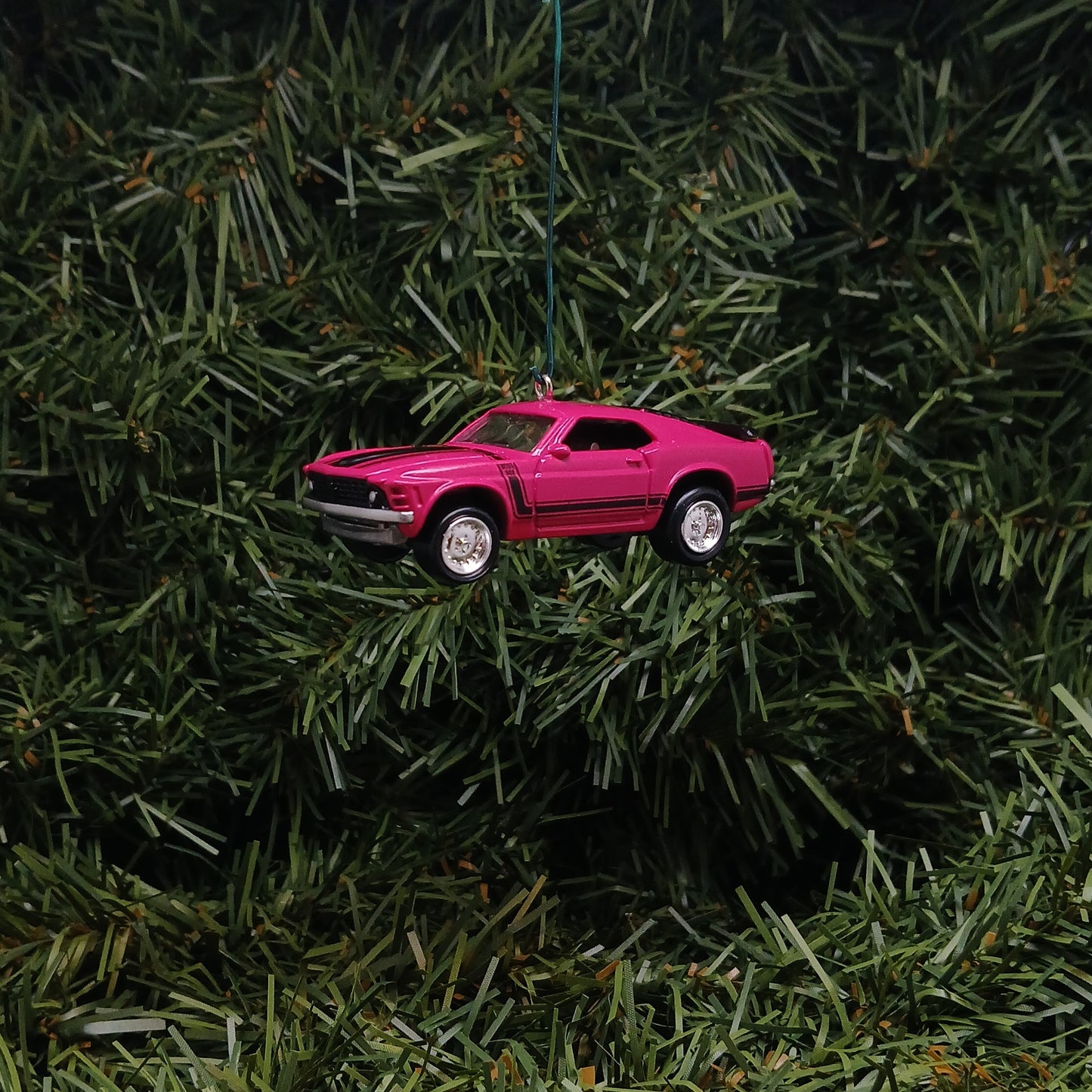 Ford 1970 Mustang Ornament Christmas Gift Boss 302 Xmas Tree Decoration Pink/Purple