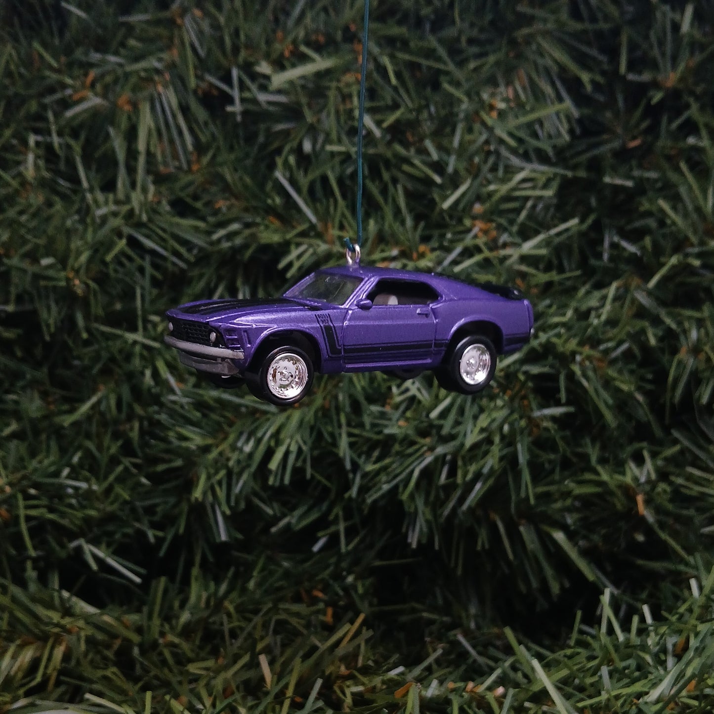 Ford 1970 Mustang Ornament Christmas Gift Boss 302 Xmas Tree Decoration Purple
