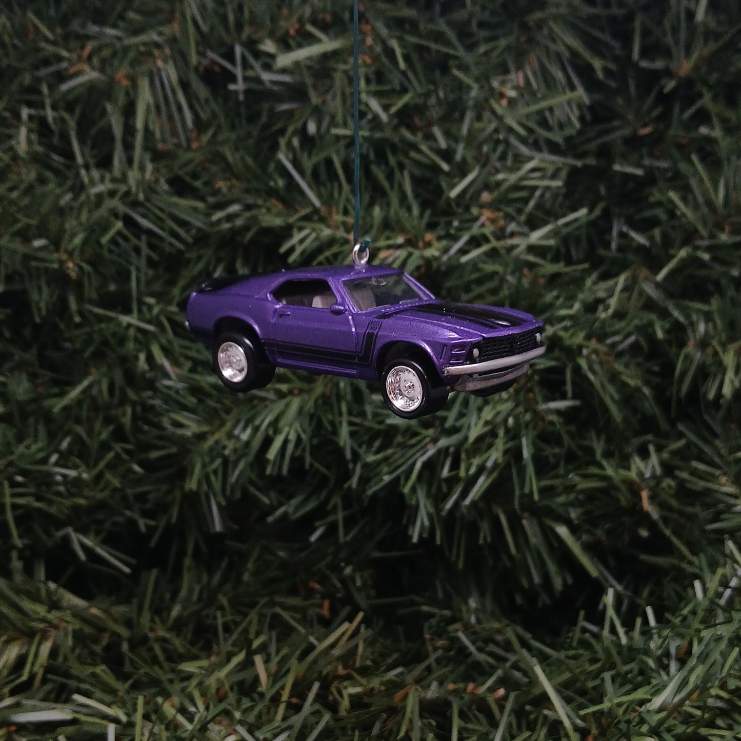 Ford 1970 Mustang Ornament Christmas Gift Boss 302 Xmas Tree Decoration Purple