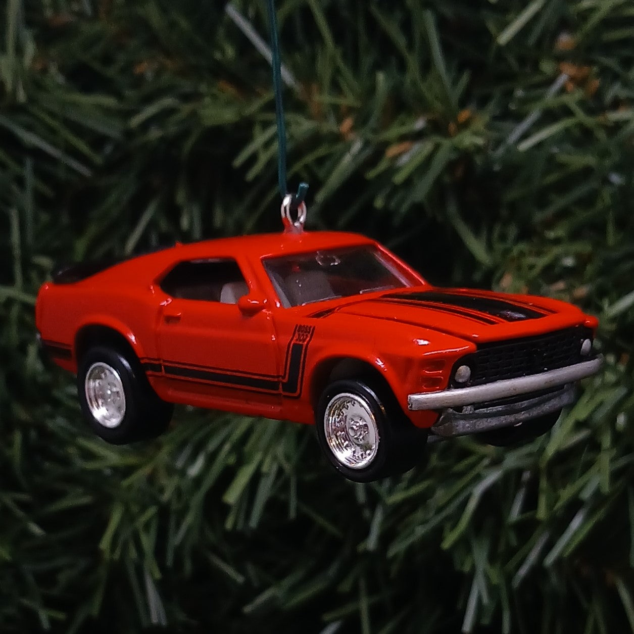 Ford 1970 Mustang Ornament Christmas Gift Boss 302 Xmas Tree Decoration Red