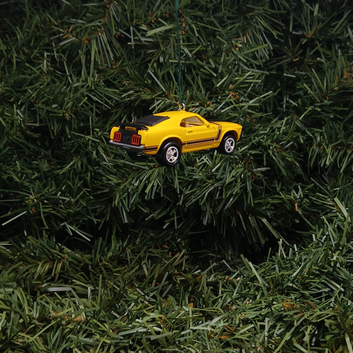 Ford 1970 Mustang Ornament Christmas Gift Boss 302 Xmas Tree Decoration Yellow