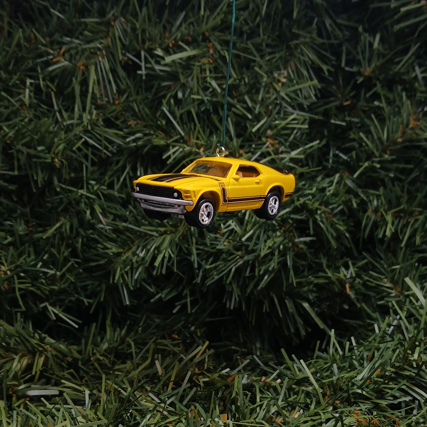 Ford 1970 Mustang Ornament Christmas Gift Boss 302 Xmas Tree Decoration Yellow
