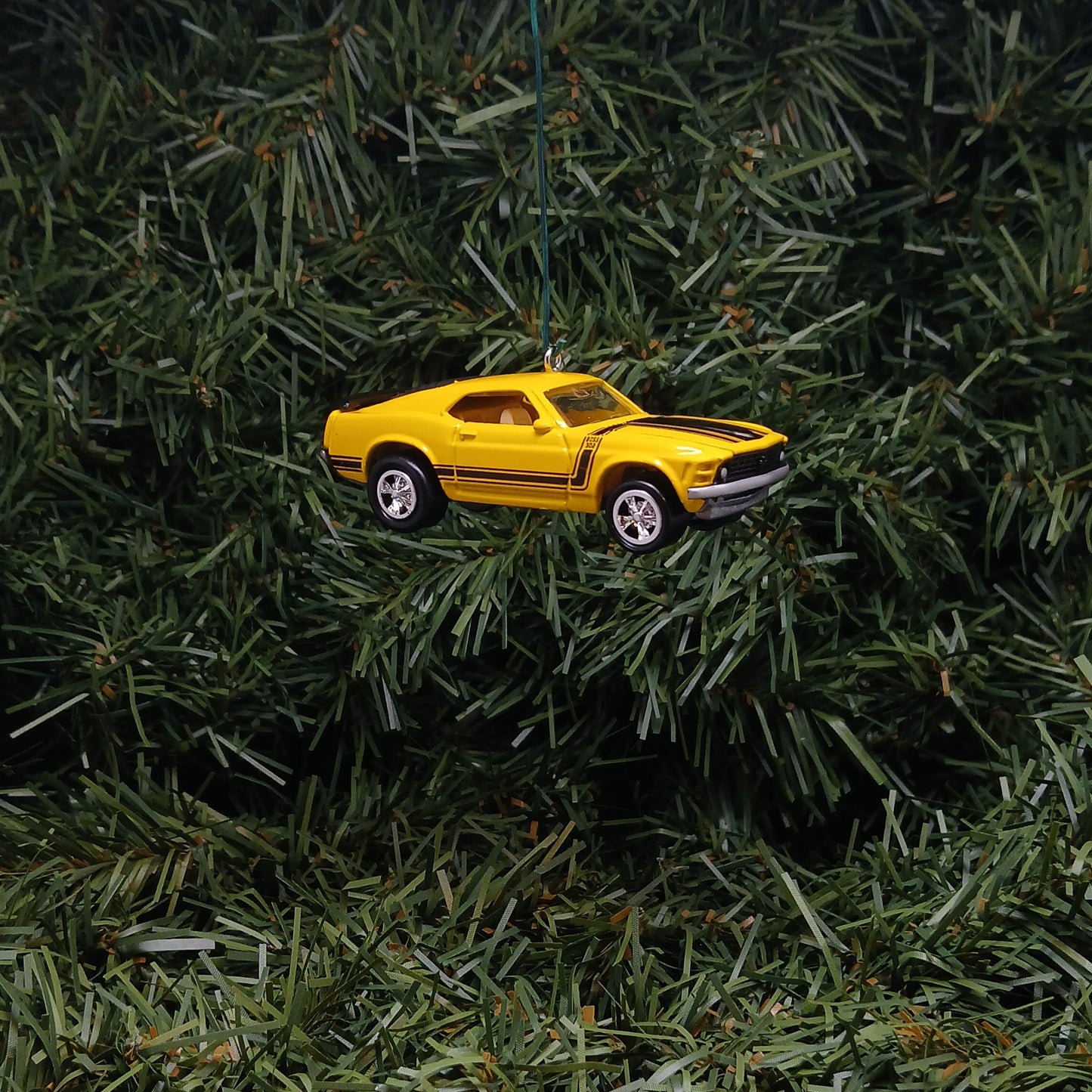 Ford 1970 Mustang Ornament Christmas Gift Boss 302 Xmas Tree Decoration Yellow