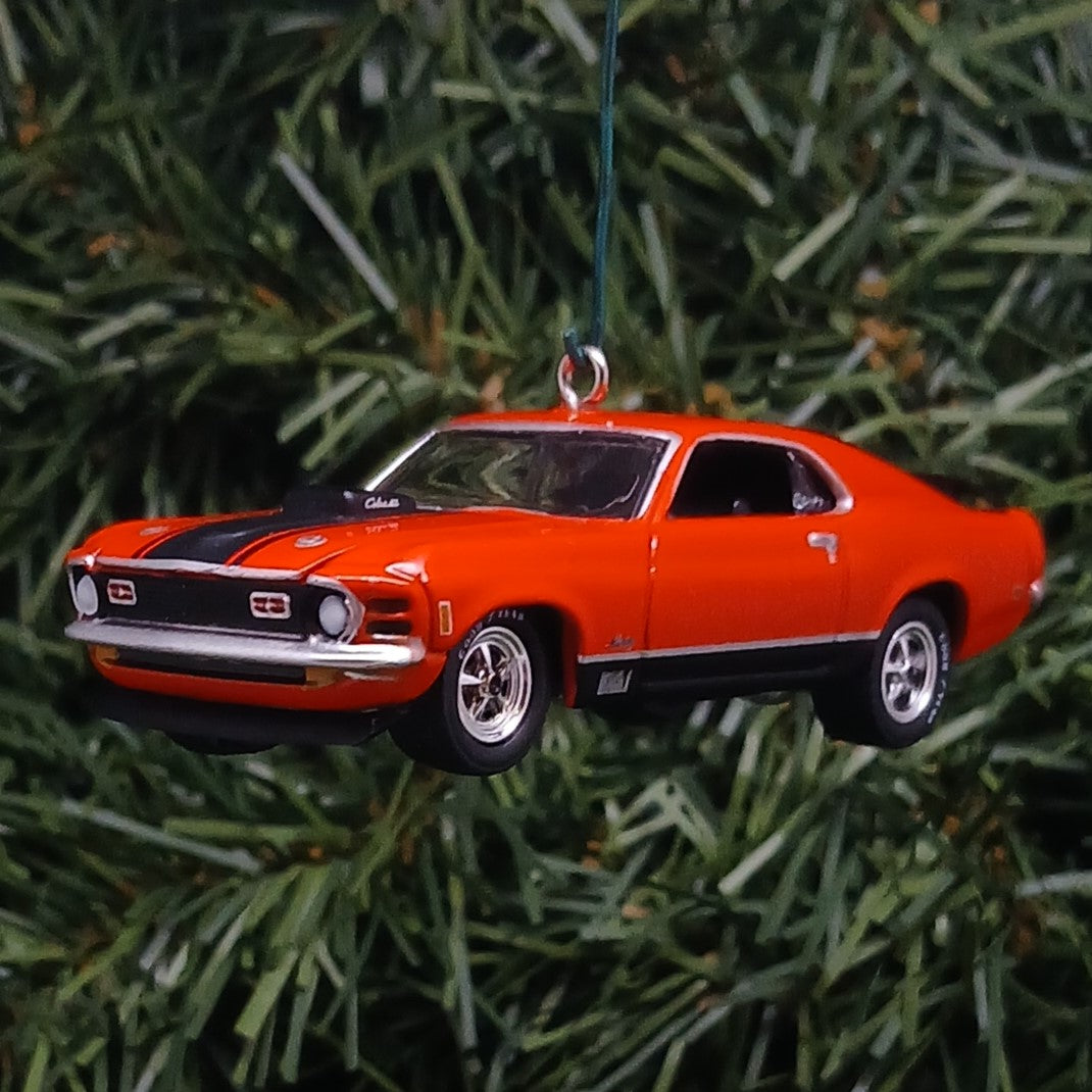 Ford 1970 Mustang Mach 1 Ornament Christmas Gift Xmas Tree Decoration Calyso Coral