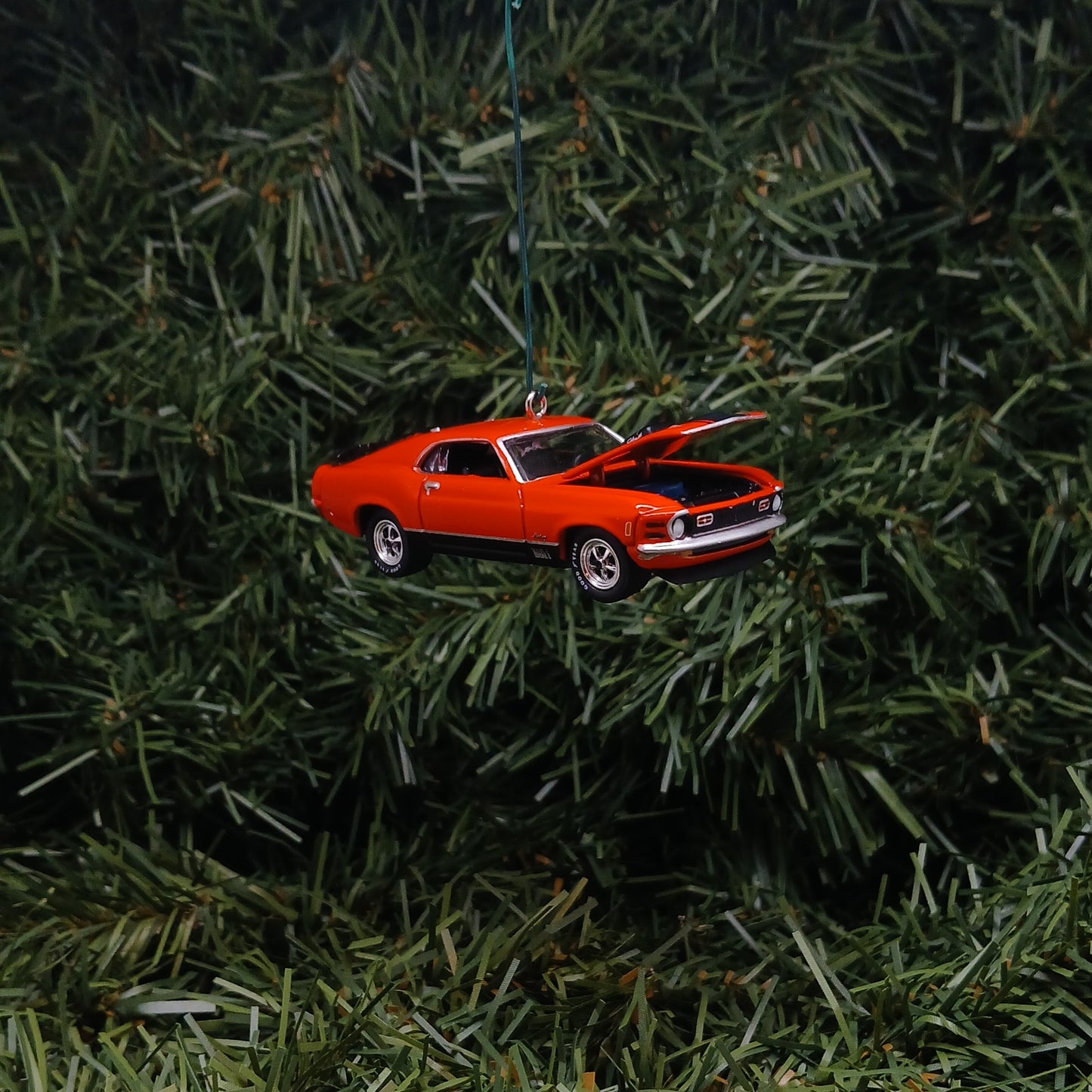 Ford 1970 Mustang Mach 1 Ornament Christmas Gift Xmas Tree Decoration Calyso Coral